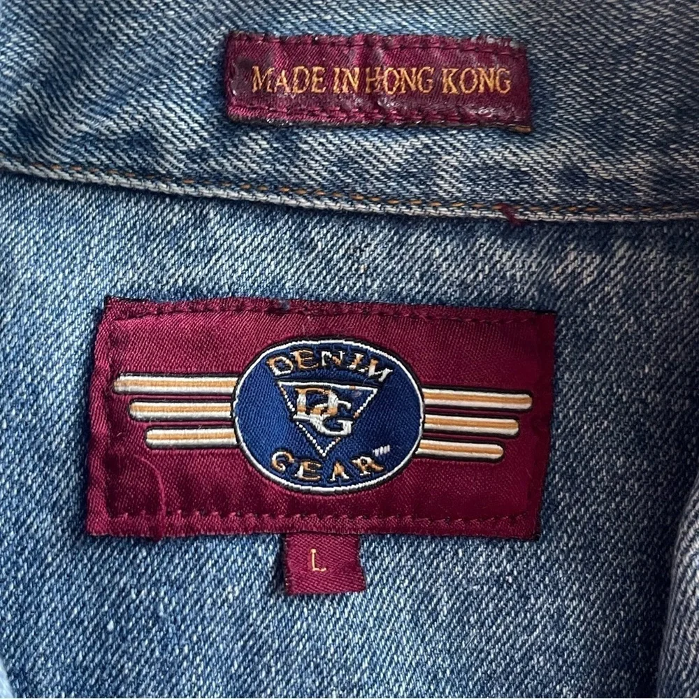 Vintage denim gear thick jean trucker jacket